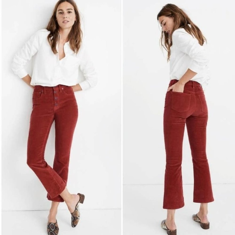 Madewell Cali Demi Boot Corduroy Pant - Rust
